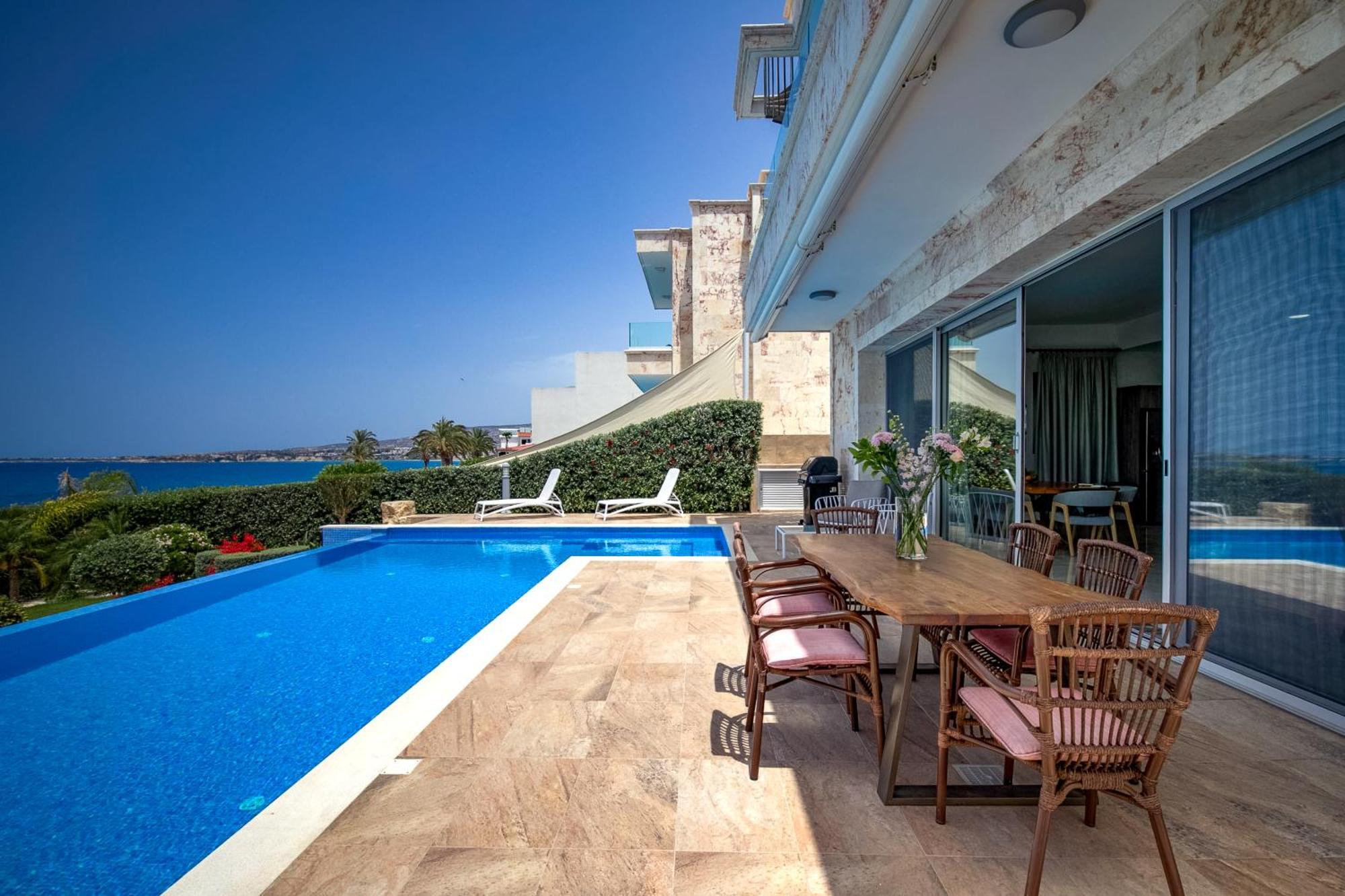 Olymp Luxury Villa D - Luxury Escape With Direct Beach Access And Unique Sunsets Paphos Exterior photo